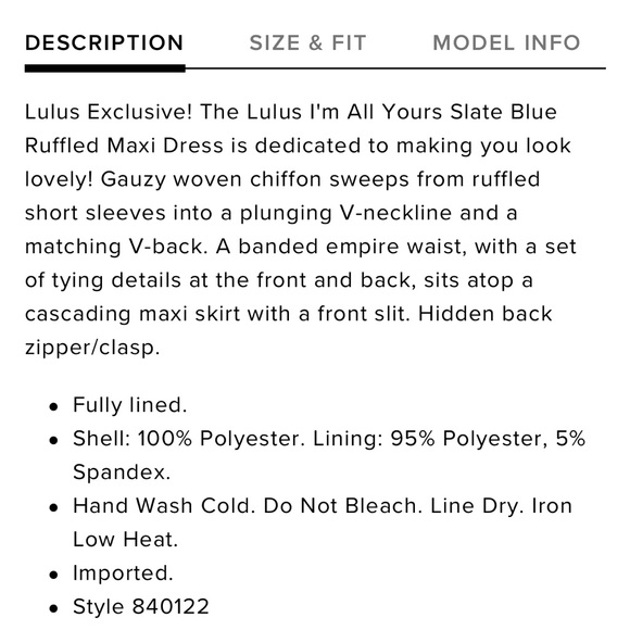 Lulus I’m All Yours Dress - Slate Blue - Size XS - NWT - Picture 2 of 4